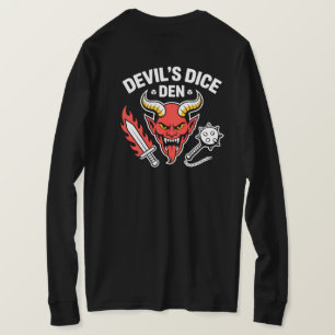 Duivel's Dobbelsteen Hol RPG Gamer T‑Shirt – Rode T-shirt