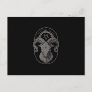 Duivels Geit Pentagram Baphomet Satan Occult Satan Briefkaart