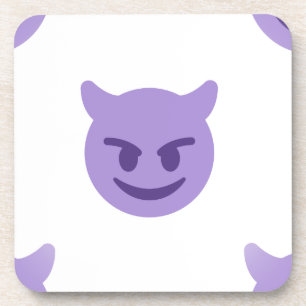 duivelse emoji bier onderzetter