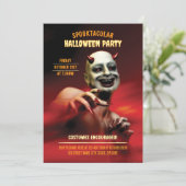 Duivelse Halloweenfeest. Kostuums worden aangemoed Kaart (Staand voorkant)