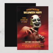 Duivelse Halloweenfeest. Kostuums worden aangemoed Kaart (Voorkant / Achterkant)