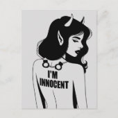 Duivelse onschuldige vrouw briefkaart (Voorkant)