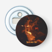 Duivelse vlammen branden vuur button flesopener (Voorkant)