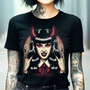 duivelse vrouw t-shirt