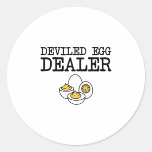 Duivelsei Dealer Grappige Koken Potluck Dankzeggin Ronde Sticker