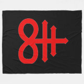 DUIVELSKRUIS FLEECE DEKEN (Voorkant (Horizontaal))