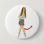 duiveltje ronde button 7,6 cm (Voorkant)