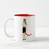 duiveltje tweekleurige koffiemok (Links)