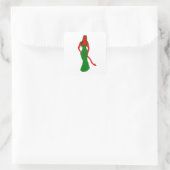 duiveltje vierkante sticker (Tas)