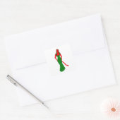 duiveltje vierkante sticker (Envelop)