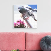 Duiven en bloemen canvas afdruk (Insitu (Woonkamer))