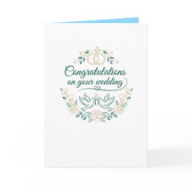 Duiven en Rozen, Huwelijk Felicitaties BlankCard