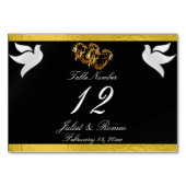 Duiven & Hart - Zwart/Goud Tafelnummer (Voorkant)