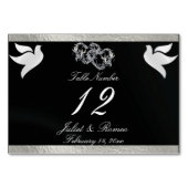 Duiven & Hart - Zwart/Zilver Tafelnummer (Achterkant)