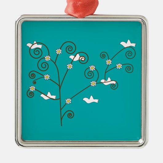 Duiven in een boom Ornament (Voorkant)