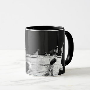 Duiven in een Fontein Koffie Mok