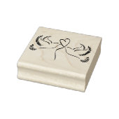 Duiven met hart rubberstempel (Stempel)