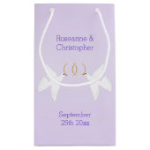 Duiven Ontwerp Lila Gekleurde Bruiloft Klein Cadeauzakje (Achterkant)