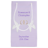 Duiven Ontwerp Lila Gekleurde Bruiloft Klein Cadeauzakje (Voorkant)