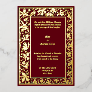 Duiven op bloemenwijnstok gebladerte grens folie uitnodiging