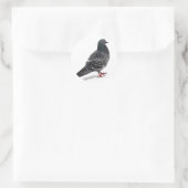 Duiven Ronde Sticker (Tas)