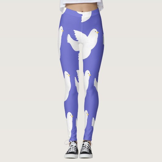 duiven schilderen kunst leggings (Voorkant)