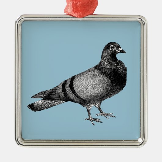 duivencadeaus metalen ornament (Voorkant)