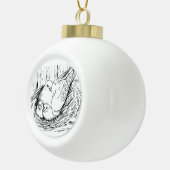 duivenfamilie keramische bal ornament (Rechts)