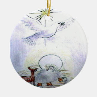 duivenkind jesus keramisch ornament