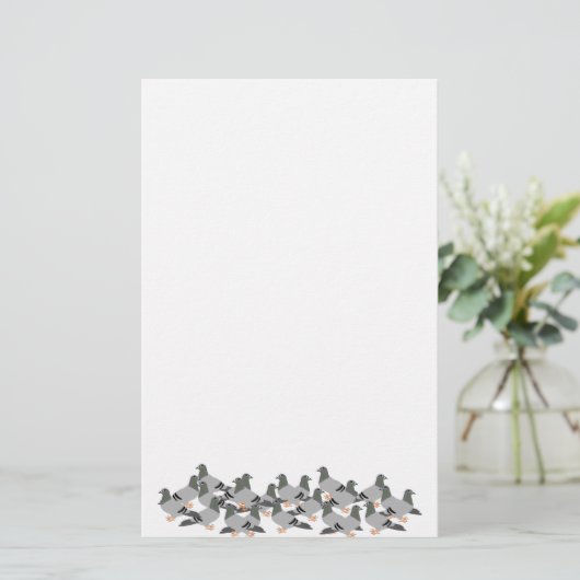 Duivenontwerp Briefpapier (Staand voorkant)