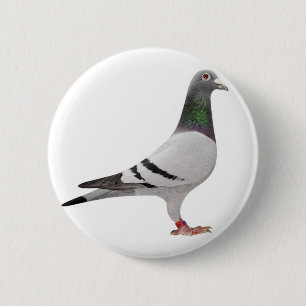 duivenontwerp ronde button 5,7 cm