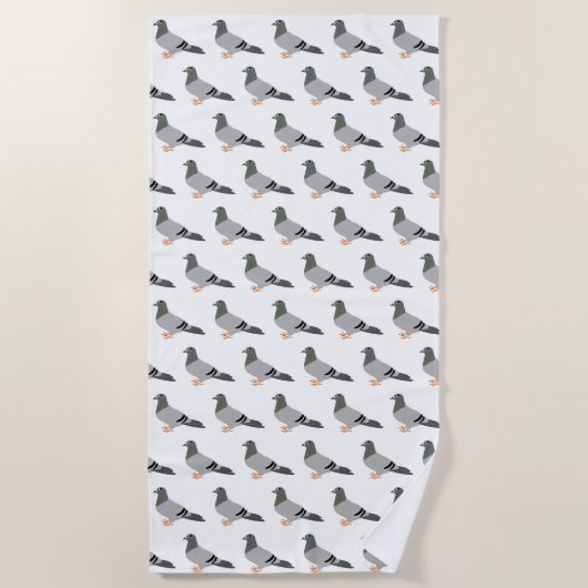 Duivenontwerp Strandlaken (Voorkant)