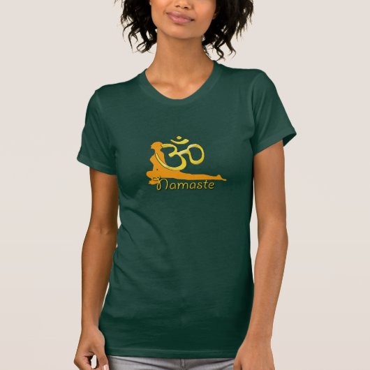 duivenpose, namaste t-shirt (Voorkant)
