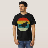 duivenretro silhouette 70s t-shirt (Voorkant volledig)