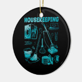 Duizekeeping Squad Cleaner Cleaner Housekeeper Ro Keramisch Ornament (Links)