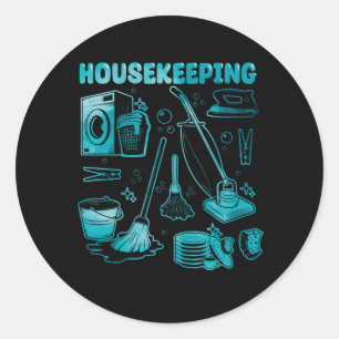 Duizekeeping Squad Cleaner Cleaner Housekeeper Ro Ronde Sticker