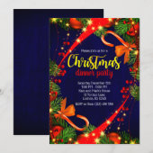 Duizelende kleuren kerstfeest Uitnodigen Kaart (Voorkant / Achterkant)