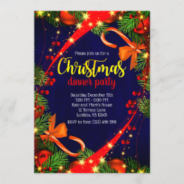 Duizelende kleuren kerstfeest Uitnodigen Kaart