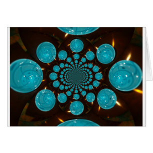 Duizelende weergave van cyaan lichten Kaleidoscoop