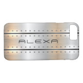 Duizelgrijs metallisch ontwerp van de textuur Case-Mate iPhone case (Achterkant (Horizontaal))