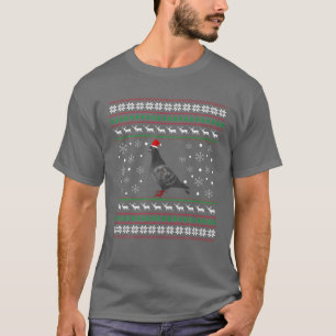 Duizelige kerst - Duiven met T-shirt met kerstcade