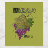 Duizelige wijn wijn etiket (Enkel label)