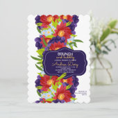 Duizelingwekkende Bloemen Uitnodiging (Staand voorkant)