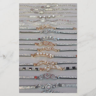 Duizelingwekkende versierde diamanten ketting kuns briefpapier