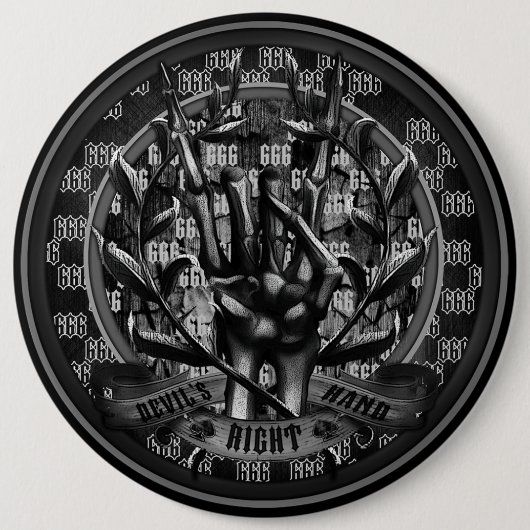 Duizels rechterhand ronde button 6,0 cm (Voorkant)