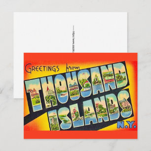 Duizend Eilanden NY Retro Ansichtkaart Briefkaart
