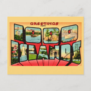 Duizend Eilanden NY Vintage Ansichtkaart Briefkaart