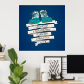 duizend mijl begint met één enkele stap poster (Thuiskantoor)