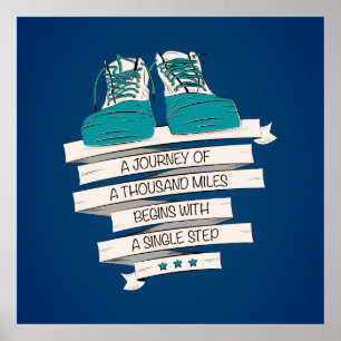 duizend mijl begint met één enkele stap poster