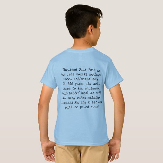 Duizend Oaks park behoud bomen en landschap T-shirt (Achterkant volledig)
